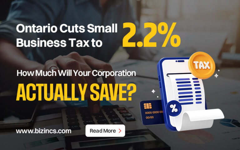 Ontario Cuts Small Business Tax to 2.2% How Much Will Your Corporation Actually Save