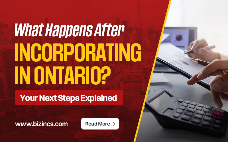 What happens after incorporating a business in Ontario