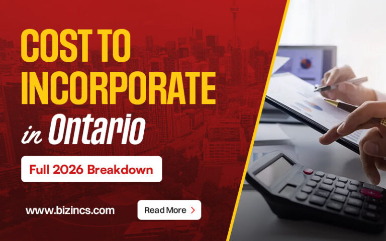 Cost to incorporate in Ontario 2026 breakdown