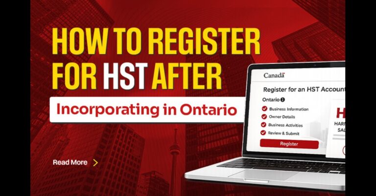 how to register for HST after incorporating in Ontario 2026